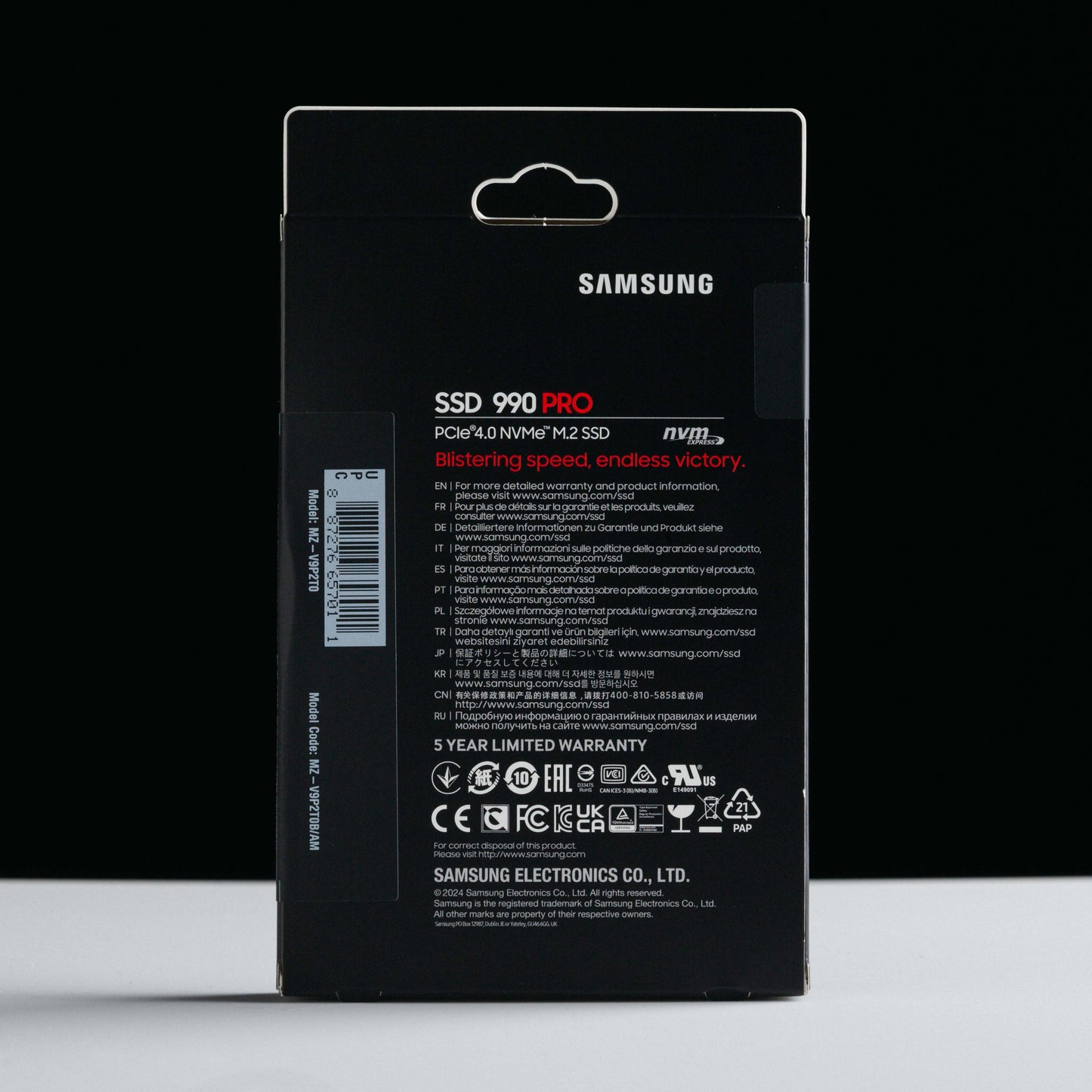 2TB - Samsung 990 Pro NVME PCIe 4.0 M.2 2280 (MZ-V9P2T0B/AM)